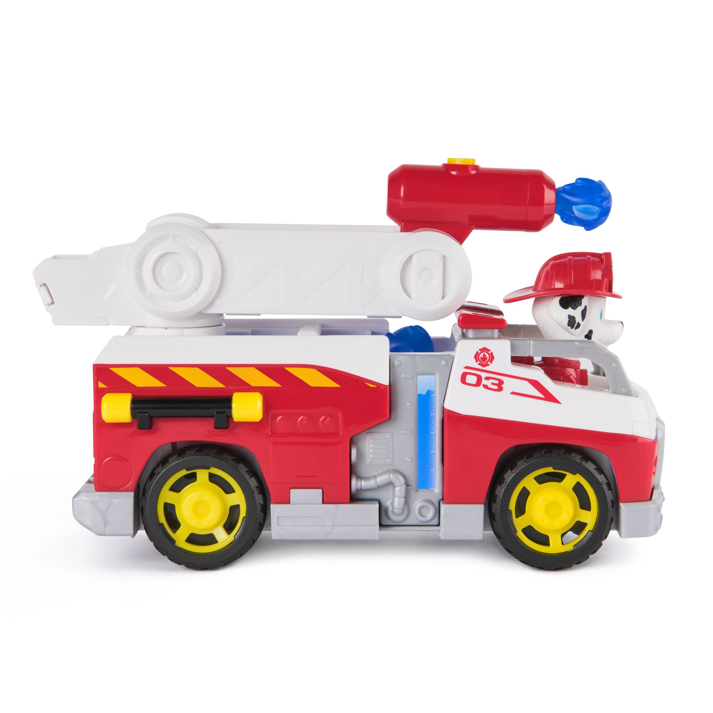 Spinmaster Paw Patrol Fire Rescue - Marshalls Feuerwehr-Fahrzeug (Mit Kippbarer Leiter, Geschoss-Abwurf Und Marshall Hundefigur) 6072660