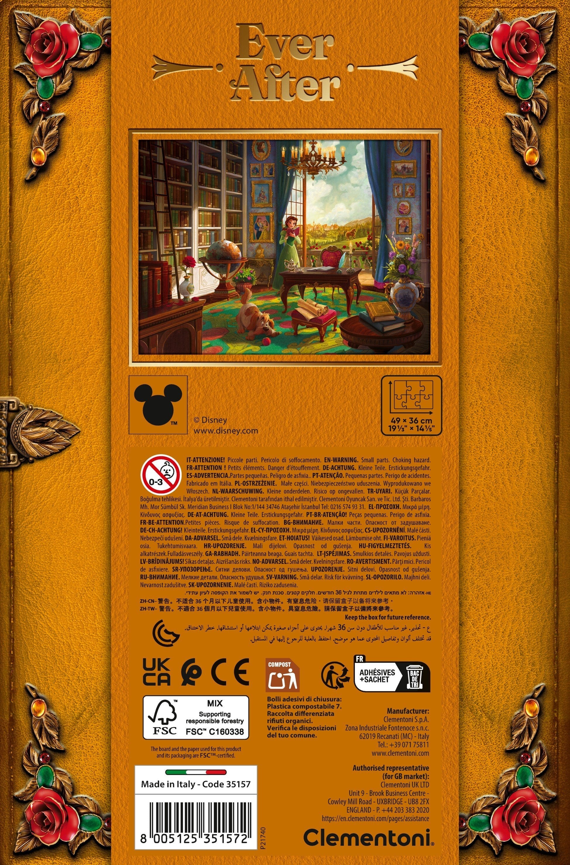 Puzzle Bella La Bella Y La Bestia Disney 500pzs