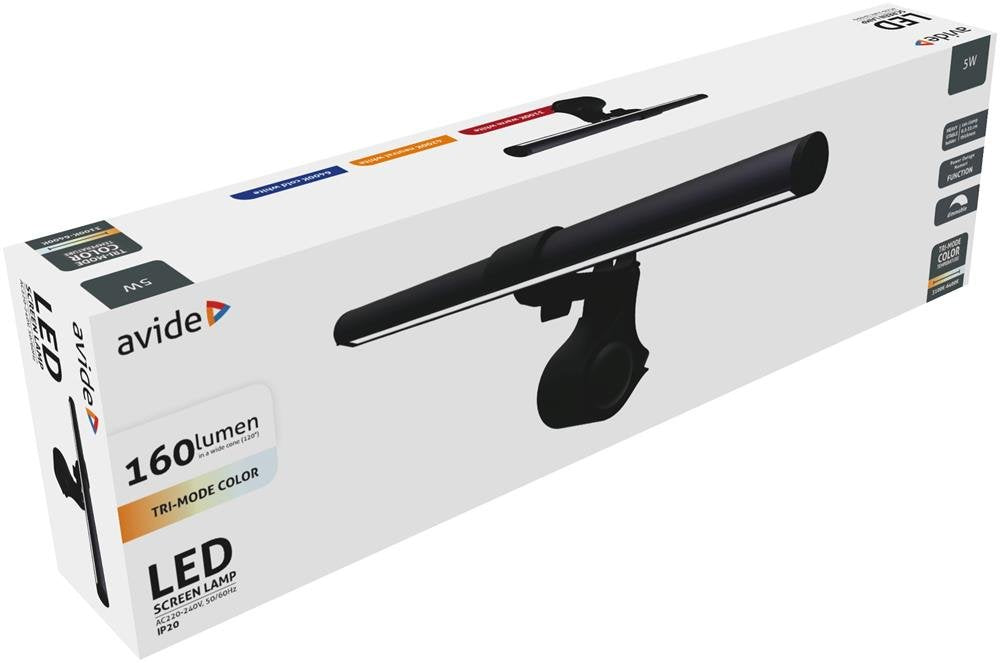 Avide Led Monitor Leuchte Con Klemmbefemigung 160lm Usb 5w