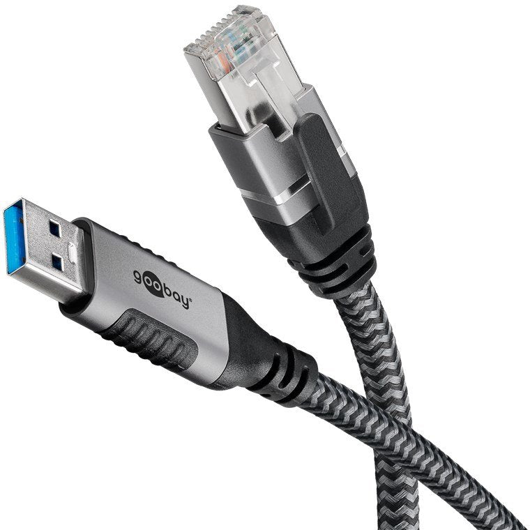 EAN 4040849706943 - Goobay 70694 cambiador de género para cable USB A RJ-45 Negro, Plata imagen 1
