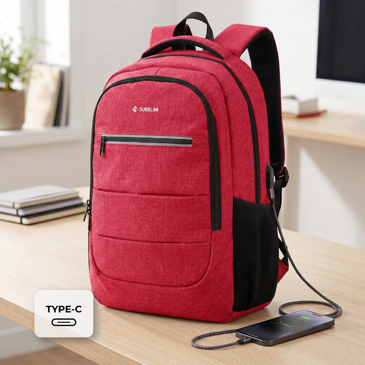 EAN 8436586743901 - SUBBLIM City Plus mochila City backpack Rojo Poliéster imagen 2