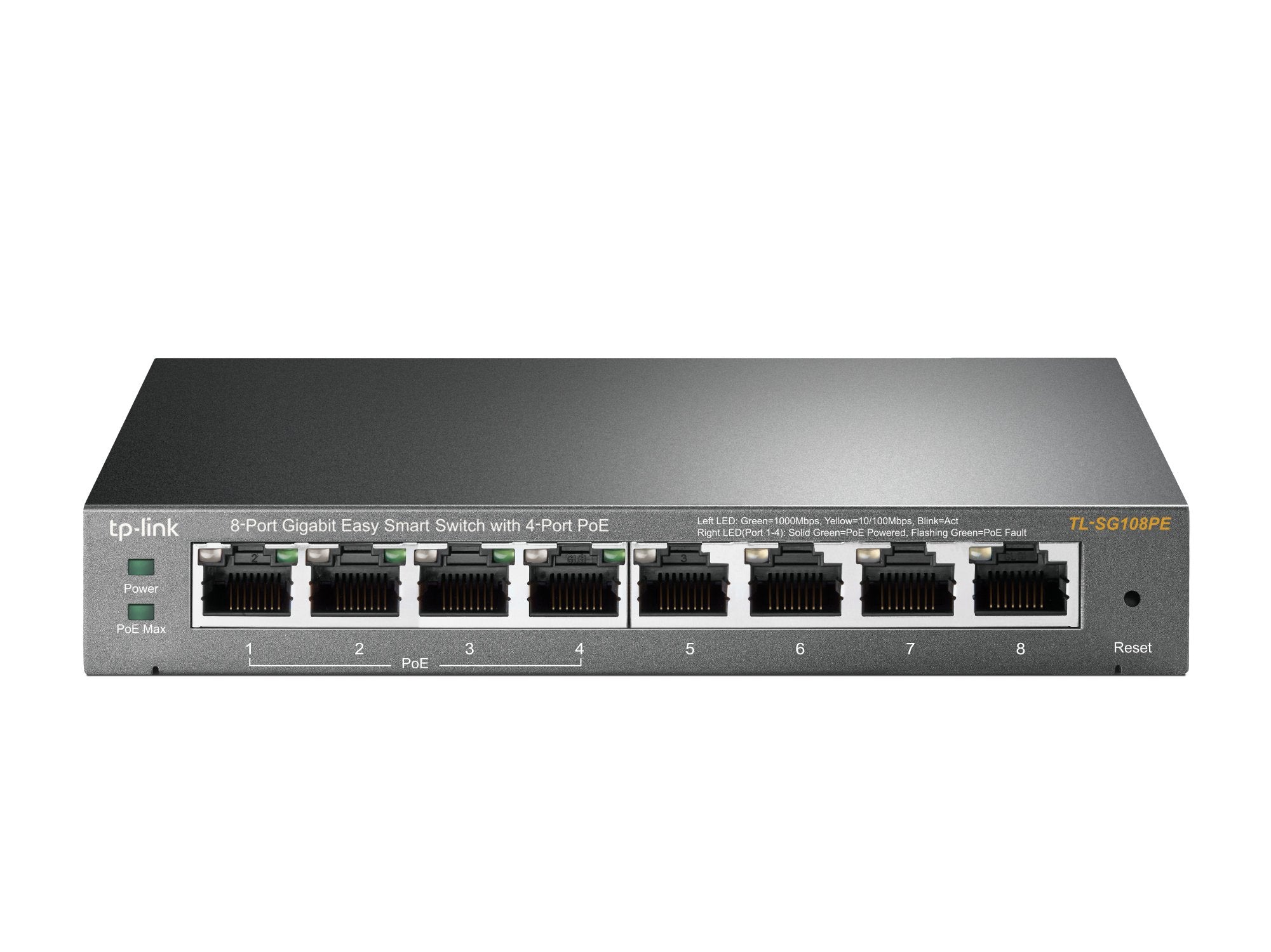 EAN 6935364094744 - TP-Link TL-SG108PE Gestionado L2 Gigabit Ethernet (10/100/1000) Energía sobre Ethernet (PoE) Negro imagen 1