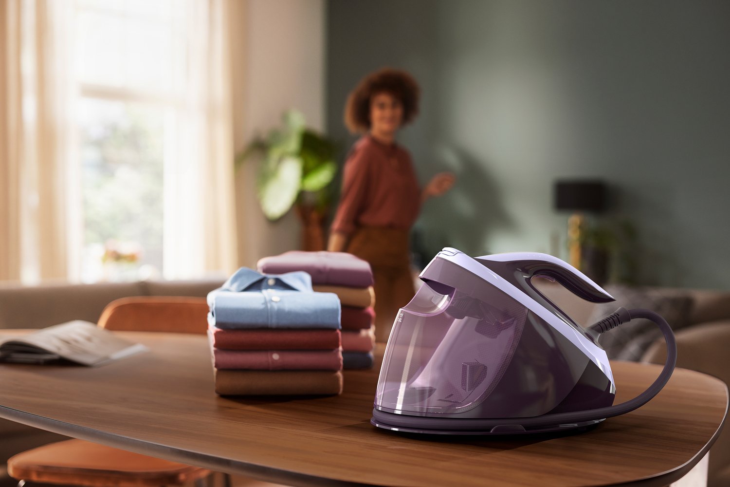 EAN 8720389001246 - Philips 7000 series PSG7050/30 estación plancha al vapor 2100 W 1,8 L Suela SteamGlide Elite Violeta imagen 8