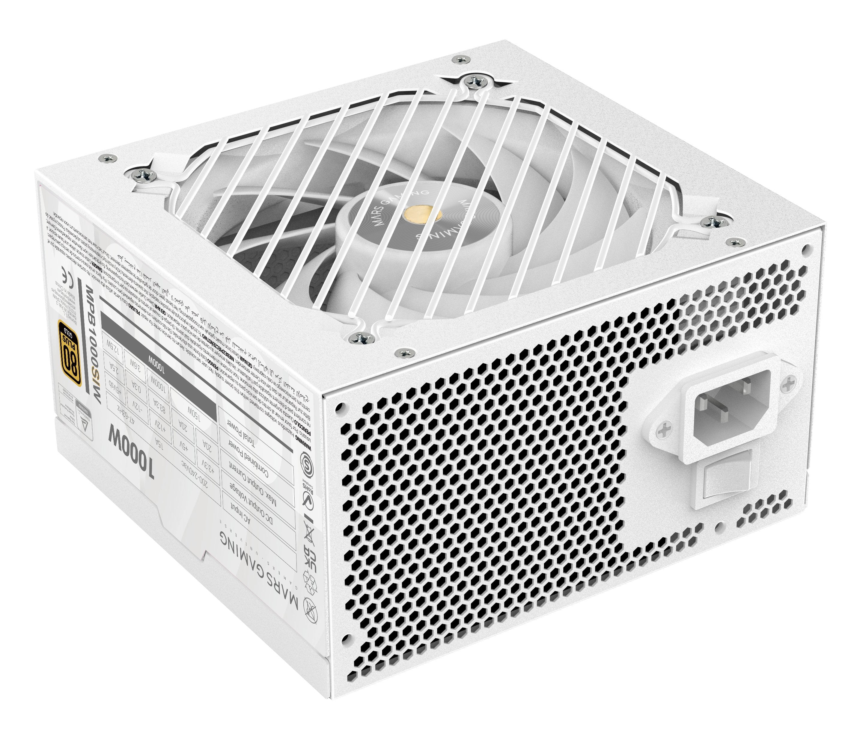 Fuente De Alimentación Mars Gaming Mpb1000siw1000 W 24-Pin Atx Atx Blanco