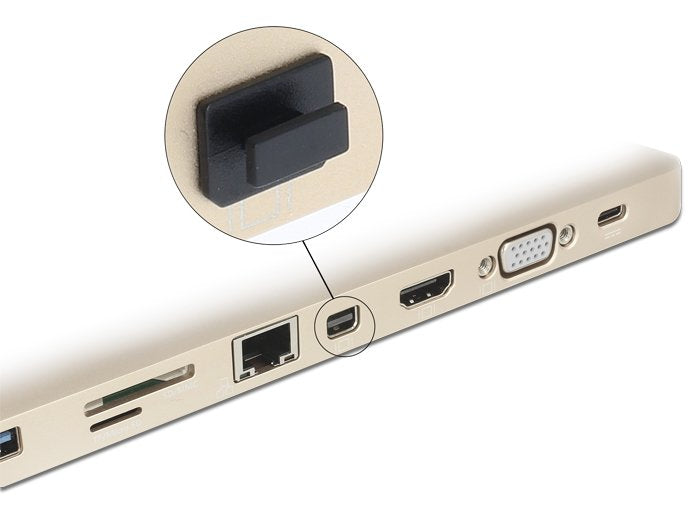 EAN 4043619640263 - DeLOCK 64026 tapa de seguridad para enchufe mini Displayport Negro 10 pieza(s) imagen 2
