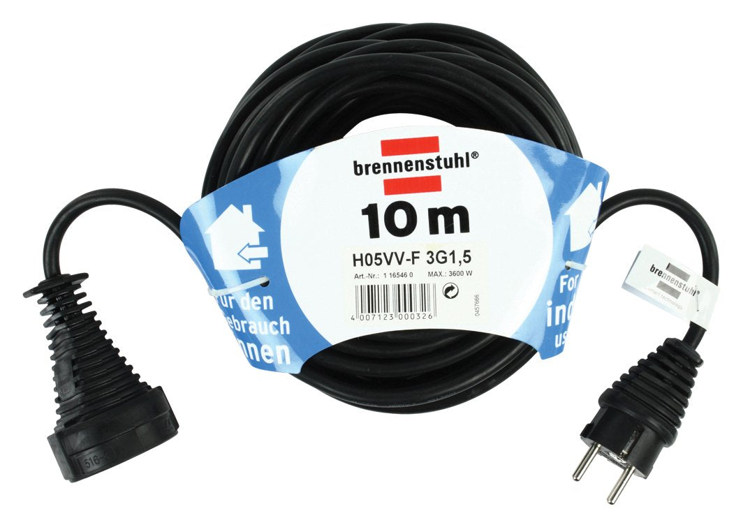 Brennenstuhl Cable De Extensión Schuko 10m Negro