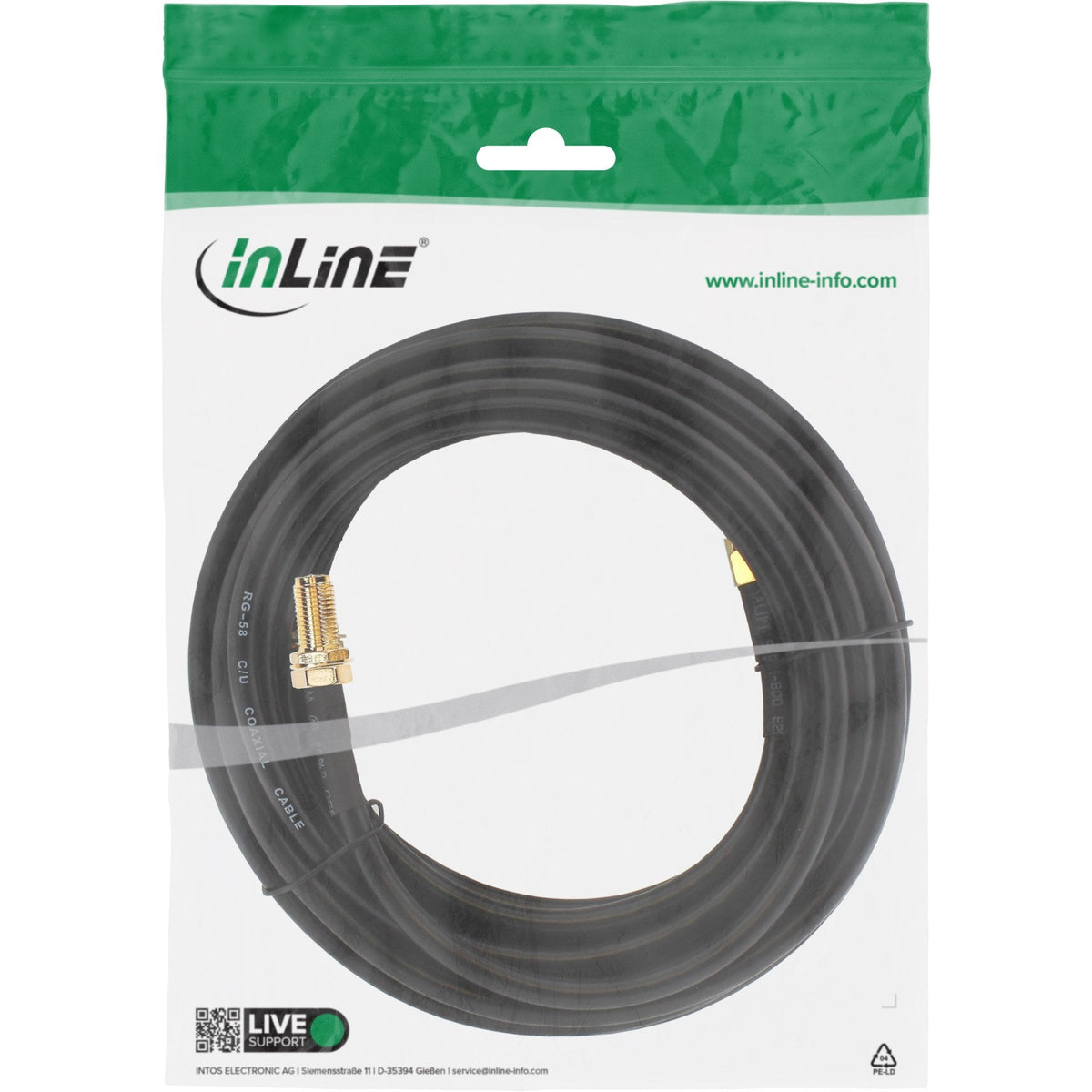 Cable Inline Wifi Enchufe R-Sma A Acoplamiento R-Sma 10m
