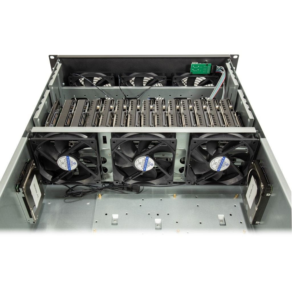 Inter-Tech Mining-Rack 4f28 4he 6 X 120mm Ventilador 2x2.0 Usb Retail