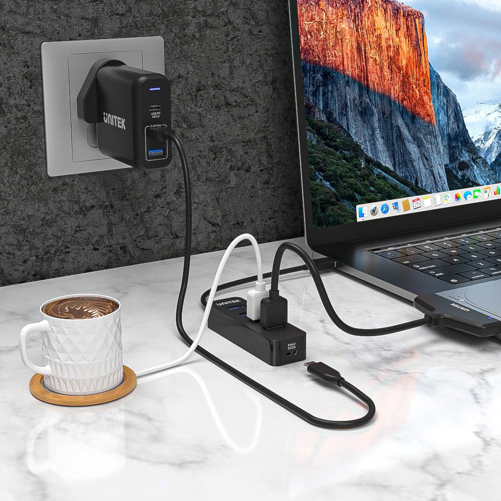 EAN 4894160047656 - UNITEK uHUB Q4 USB 3.2 Gen 1 (3.1 Gen 1) Type-A 5000 Mbit/s Negro imagen 5