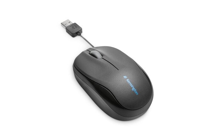 Kensington Raton Optico Retractil Pro Fit, Para Portatil, Negro, 2 Años,