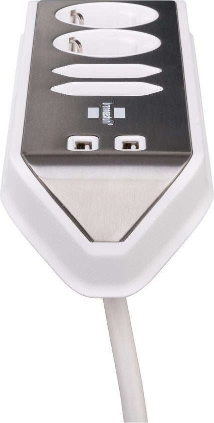 EAN 4007123668083 - Brennenstuhl 1153590420 base múltiple 2 m 4 salidas AC Interior Plata, Blanco imagen 10