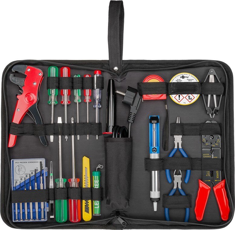 Juego De Soldadura Y Herramientas En Práctico Estuche, 20 Piezas