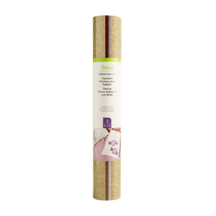 EAN 0093573862670 - Cricut Glitter Iron-On Rollo de vinilo de termotransferencia 3 hojas imagen 1