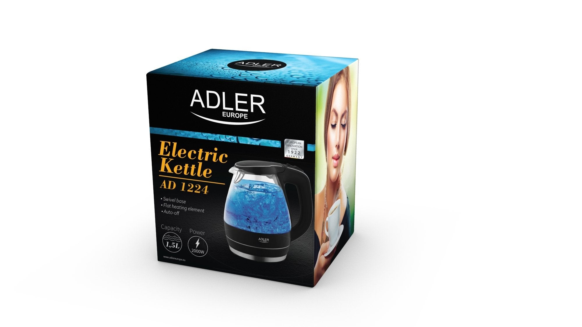 EAN 5908256832732 - Adler AD 1224 tetera eléctrica 1,5 L 2000 W Negro, Transparente imagen 4