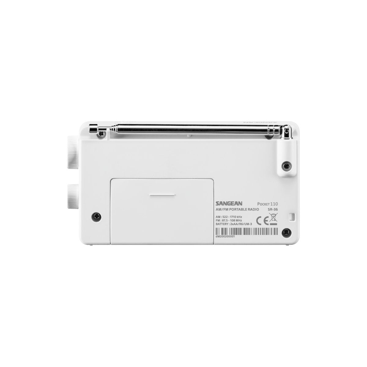 Sangean Sr-36 Blanco Radio Fm/Am Altavoz Integrado Antena Telescópica Salida Auriculares