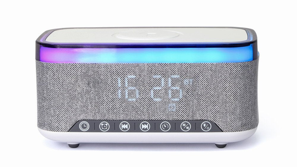 EAN 8716309131414 - Gembird DAC-SPKBT-QC15-GR despertador Reloj despertador digital Gris, Blanco imagen 3