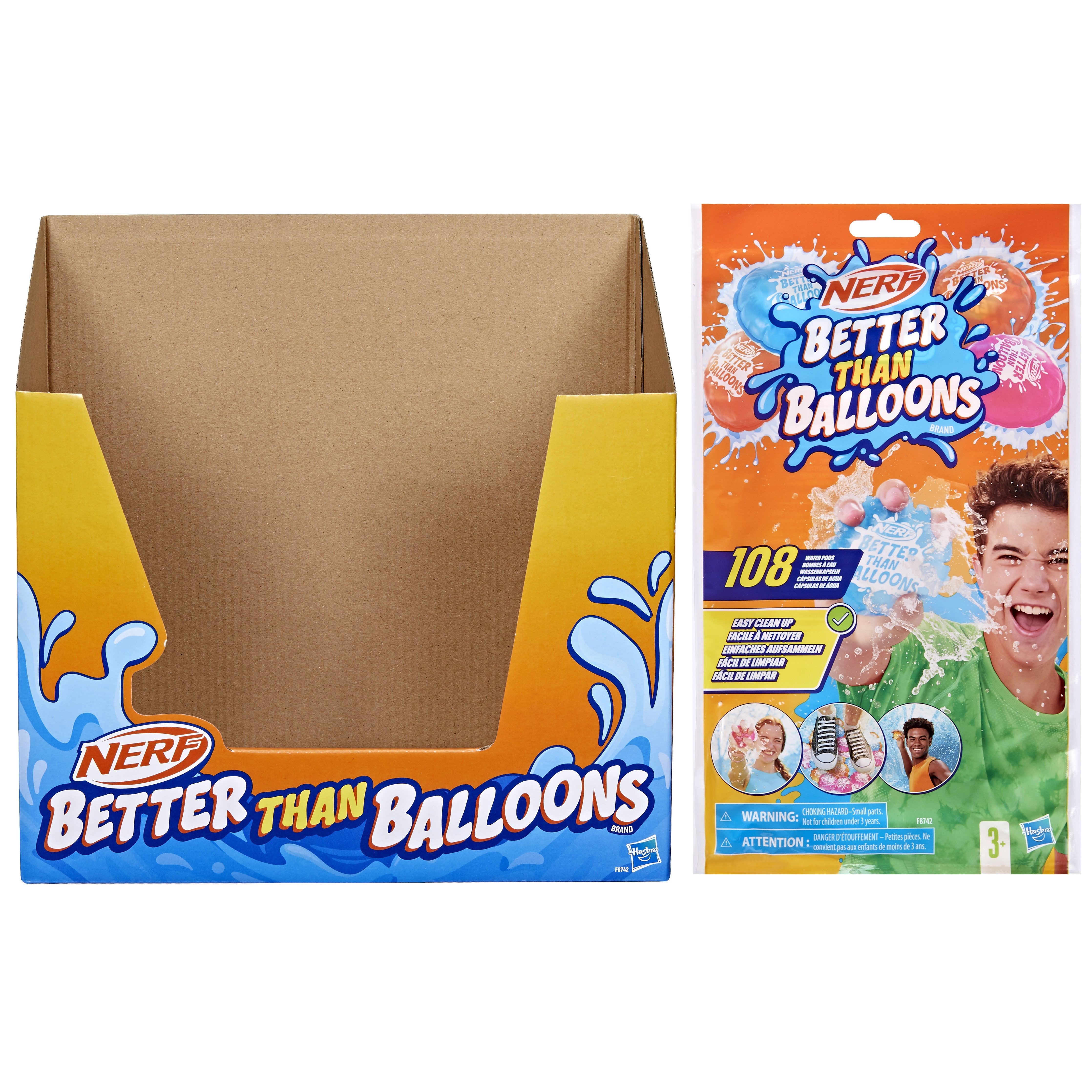 Hasbro Nerf Super Soaker Better Than Balloons 108 Piezas, Juguete Acuático Multicolor F87425l4