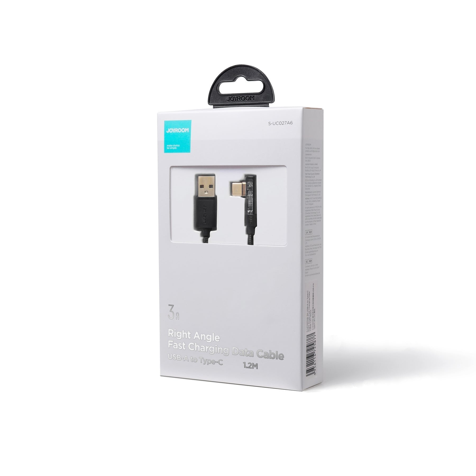 EAN 6956116725877 - JOYROOM S-UC027A6 cable USB USB 3.2 Gen 1 (3.1 Gen 1) 1,2 m USB A USB C 0,48 Gbit/s Negro imagen 2