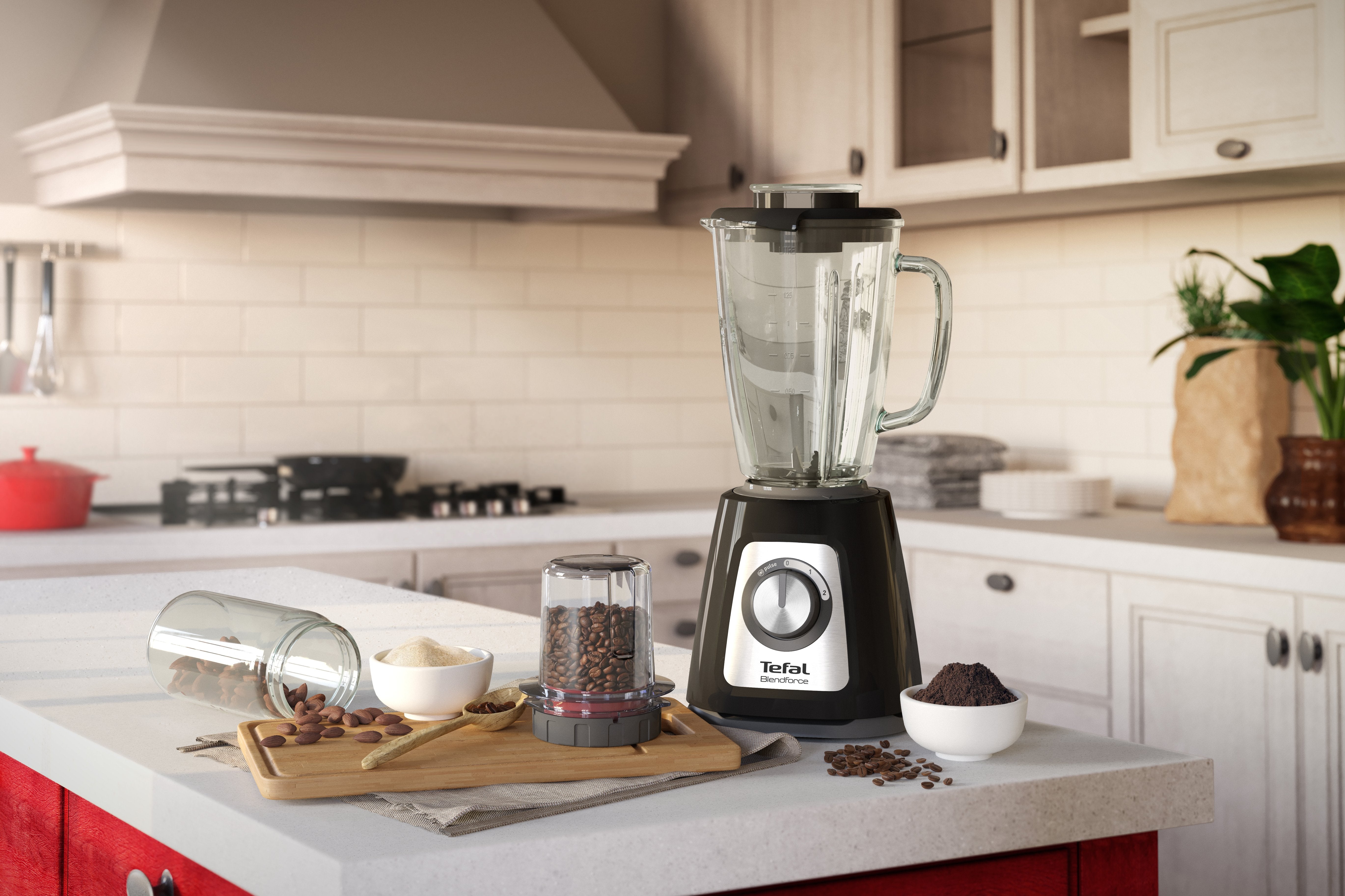 EAN 3016661153419 - Tefal BlendForce II BL4388 licuadora 1,25 L Batidora de vaso 800 W Negro, Acero pulido imagen 12