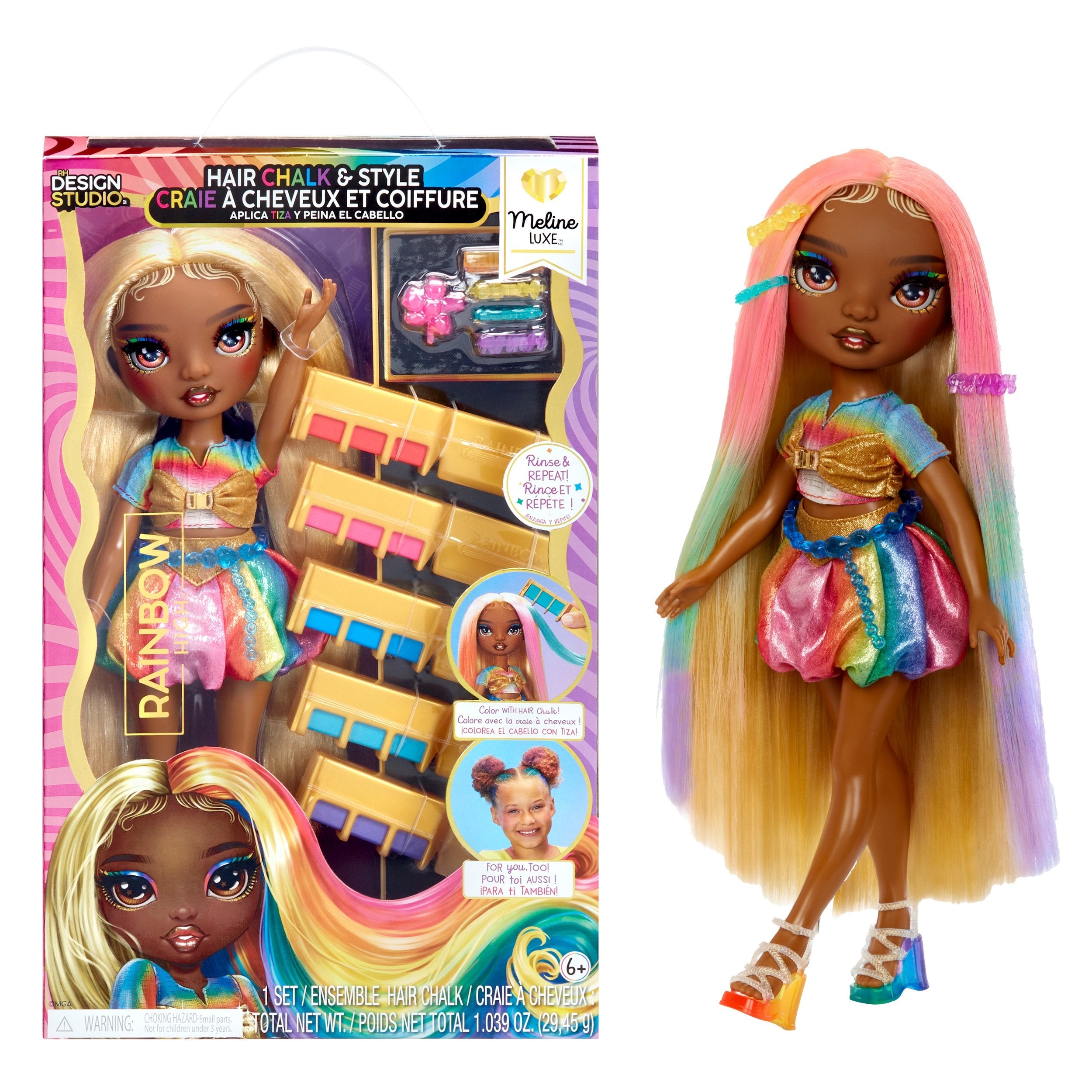 Lalka Rainbow High Hair Chalk Style Meline