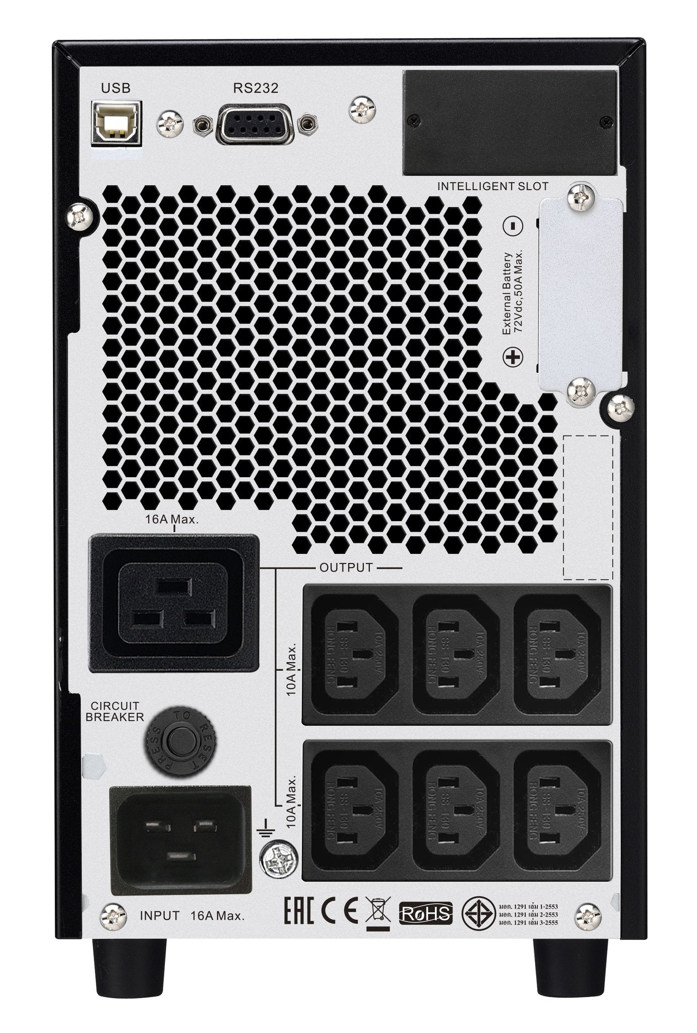 EAN 731304338000 - APC SRV3KIL sistema de alimentación ininterrumpida (UPS) Doble conversión (en línea) 3 kVA 2400 W 7 salida imagen 2