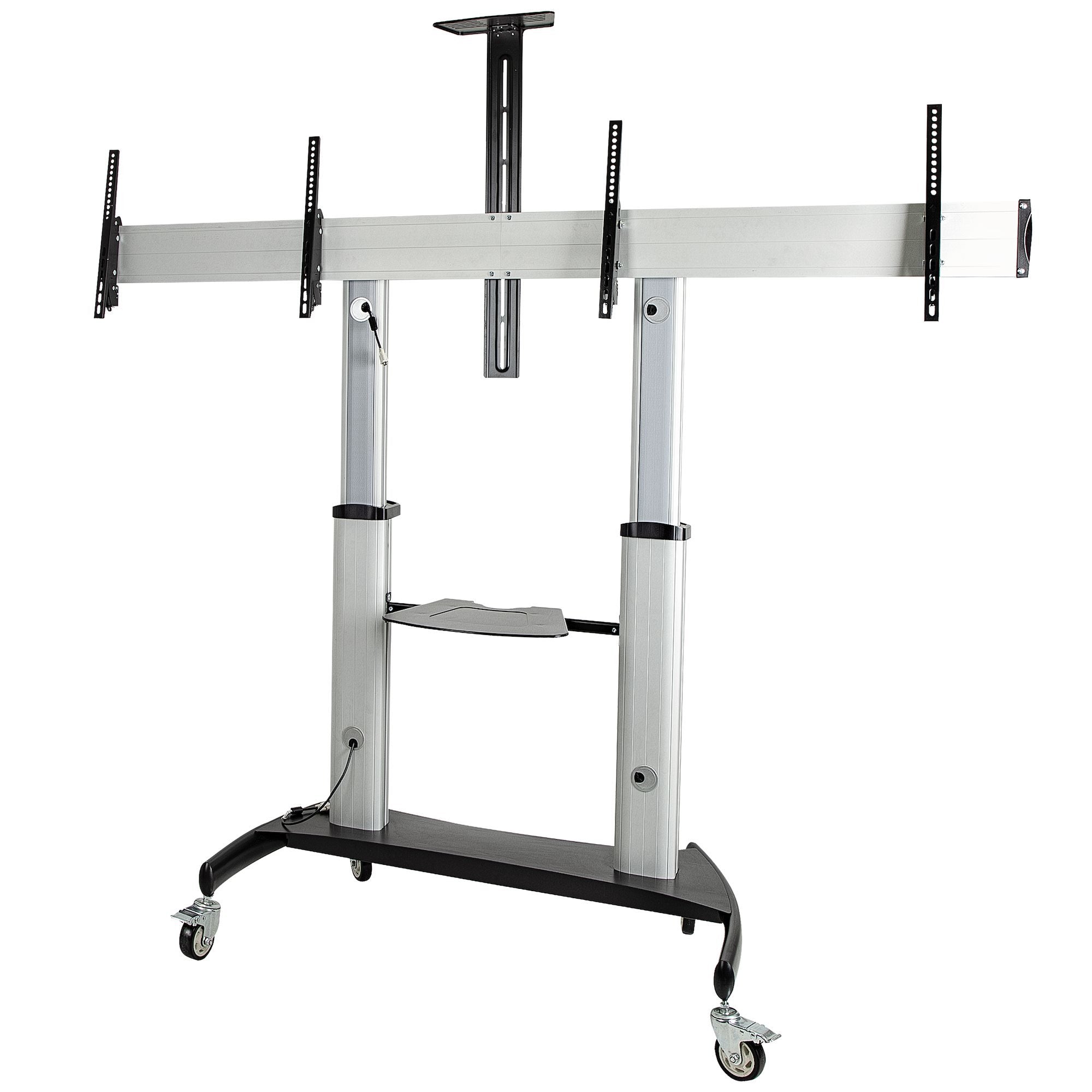 EAN 0065030891653 - StarTech.com STNDMTVDUO soporte para TV 152,4 cm (60") Negro, Plata imagen 1