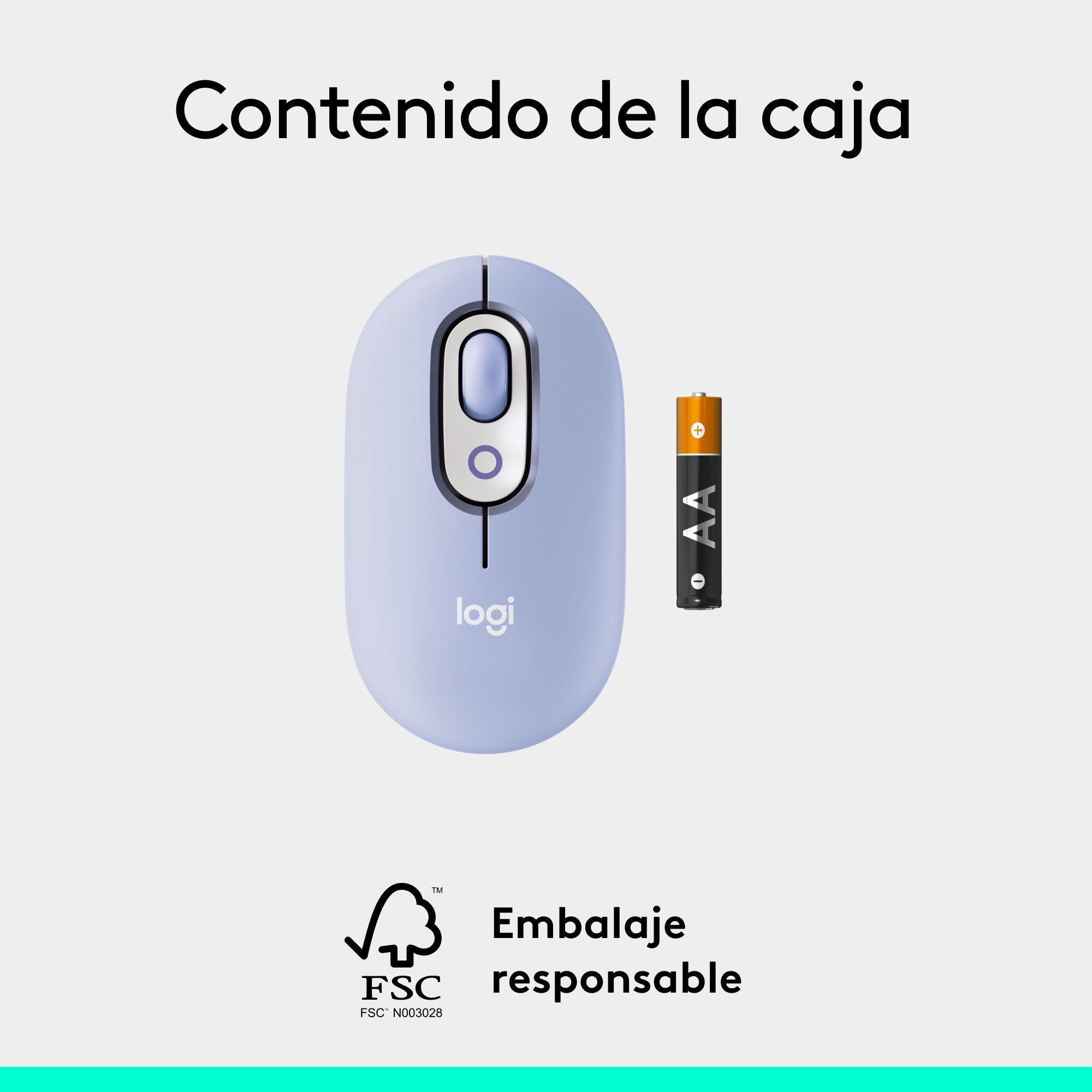 Logitech Pop Mouse, Ratón Inalámbrico Bluetooth Lila