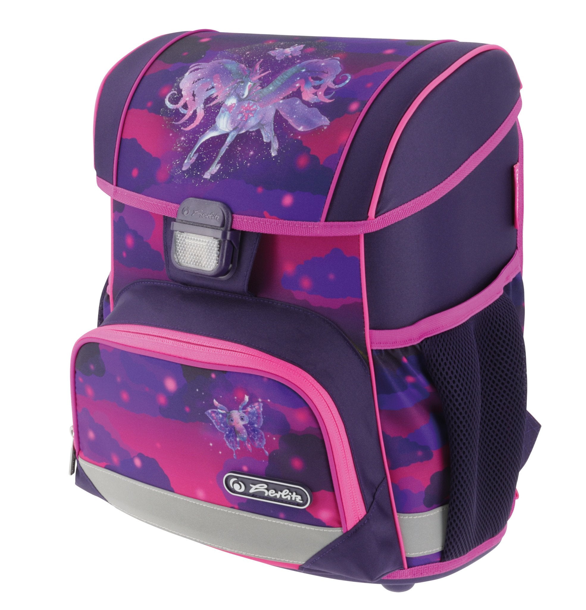 Herlitz Loop Plus Magic Unicorn Juego De Mochila Escolar Chica Poliéster Púrpura, Violeta