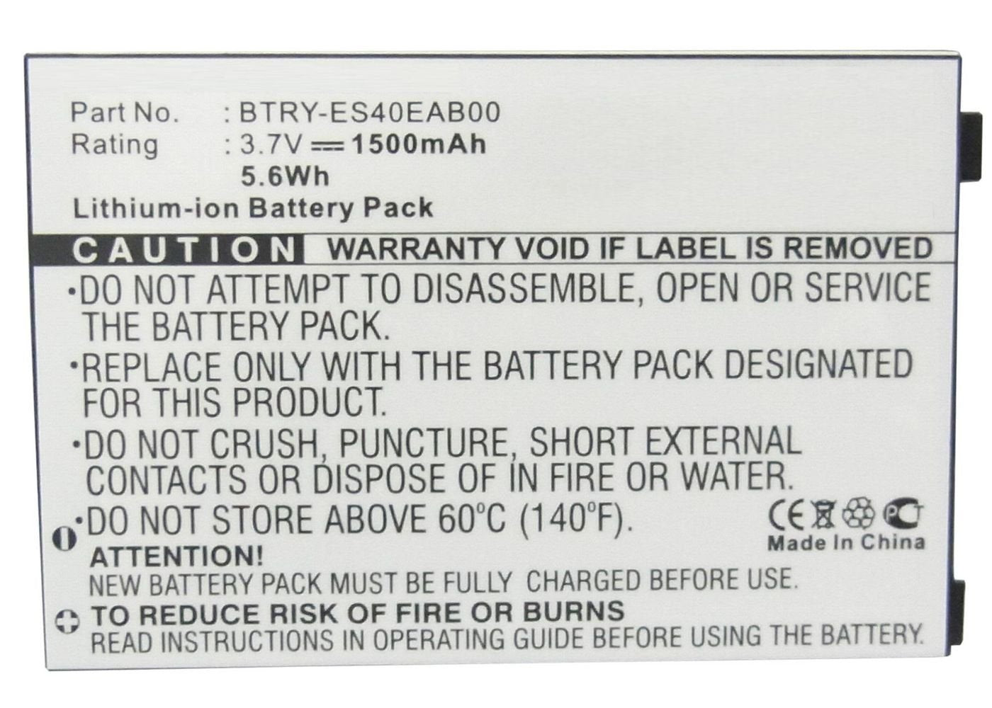 Battery For Zebra Scanner 5.5wh Li-Ion 3.7v 1500mah