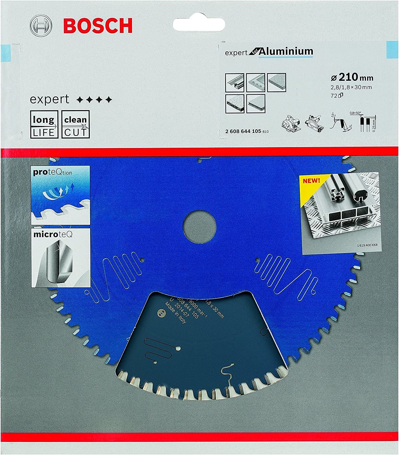 Hoja De Sierra Circular Bosch Expert Para Aluminio, Ø 210mm, 72t