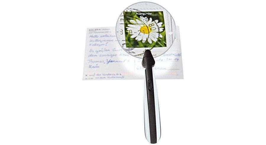 Wedo Lupe Rund 8 Cm Con Led-Licht Rahmenlos, 2,2-Fach