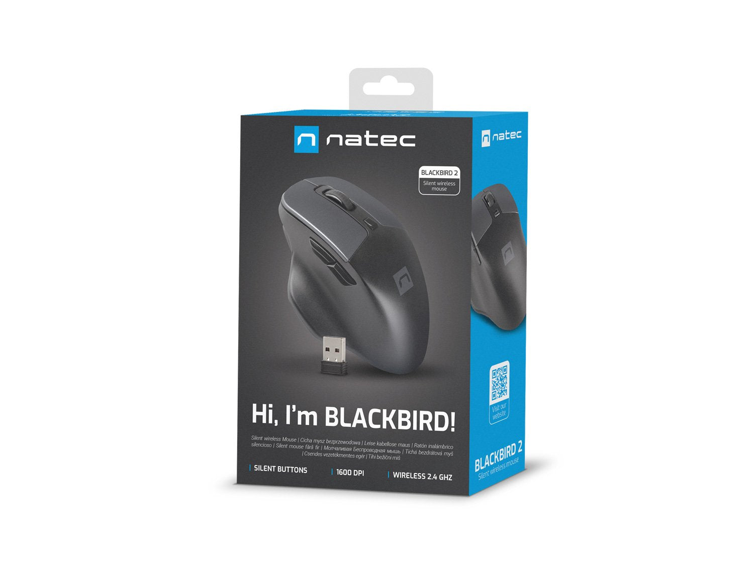 EAN 5901969432855 - NATEC BlackBird 2 ratón Oficina Ambidextro RF inalámbrico IR LED 1600 DPI imagen 6