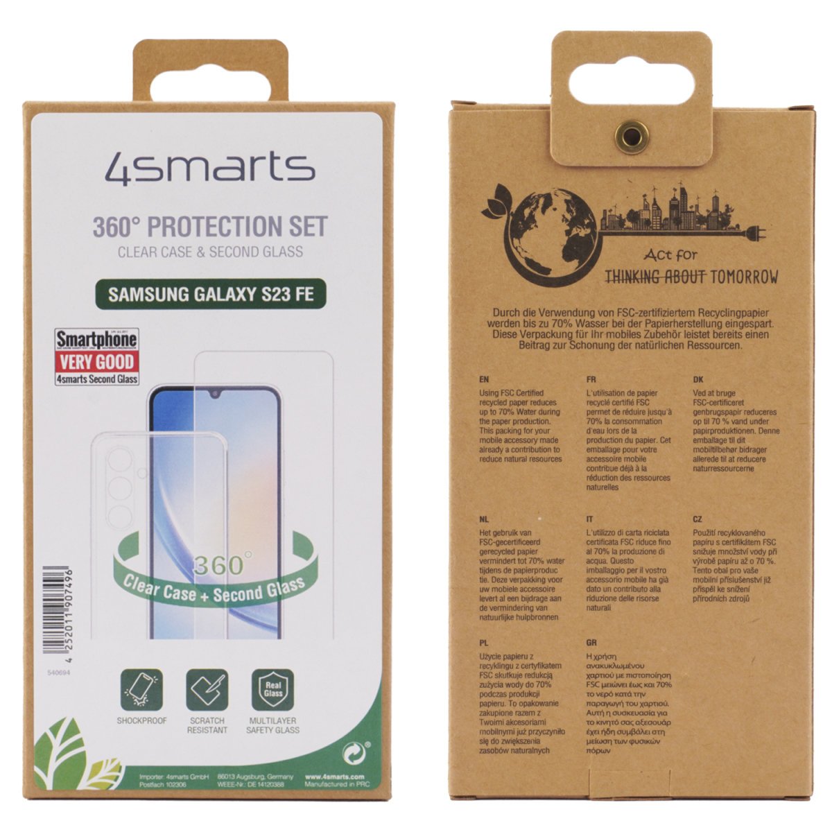 EAN 4252011907496 - 4smarts 540694 protector de pantalla o trasero para teléfono móvil Protector de pantalla/parte posterior imagen 3