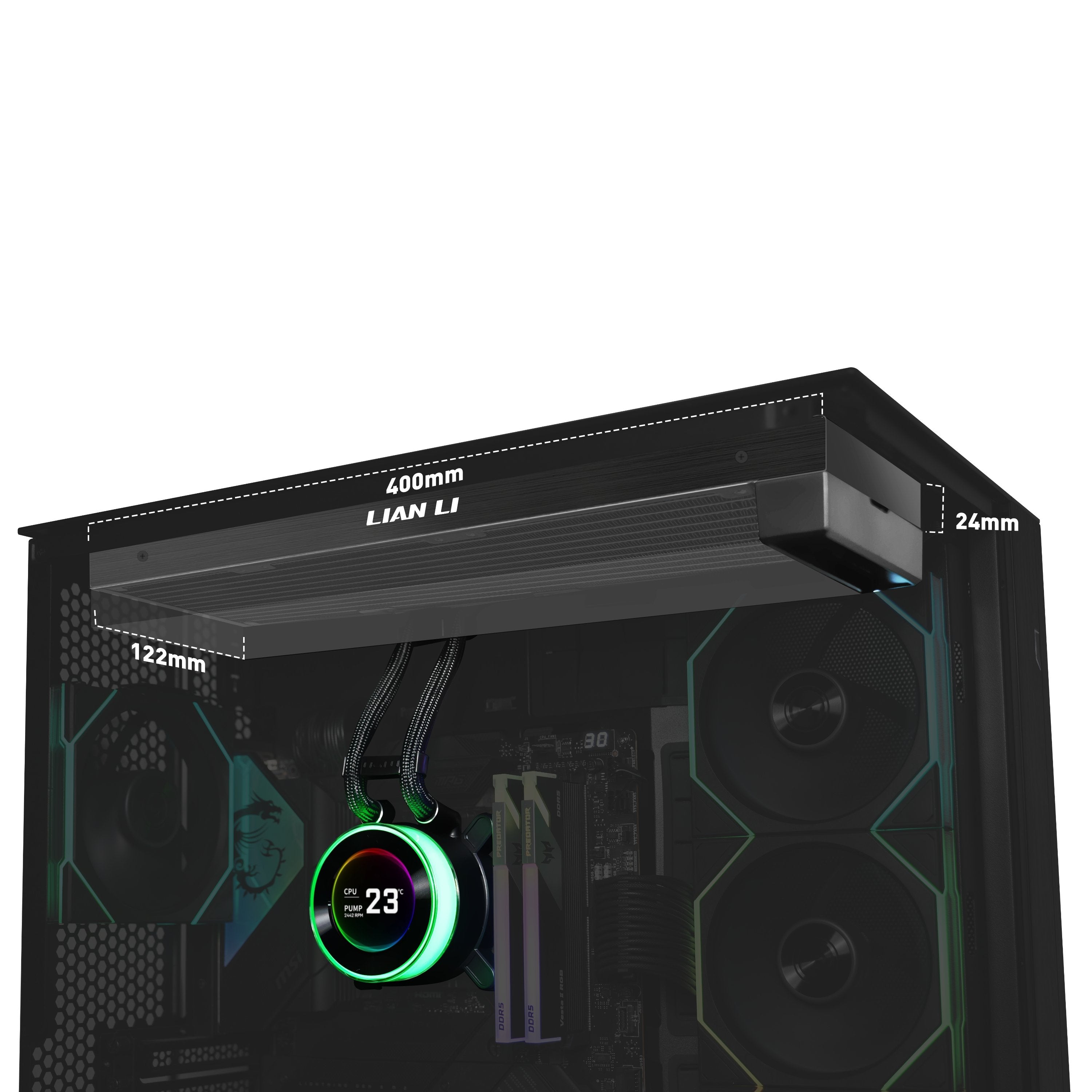 K Lian Li Hydroshift Ii Lcd-C 360n Aio-Wasserkühlung