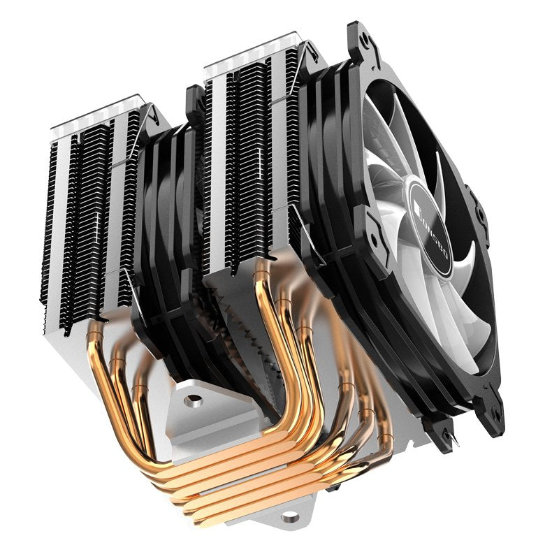K Jonsbo Cr-2000 Gt Cpu Disipador Dual Tower, Argb - 2x 120mm, Negro
