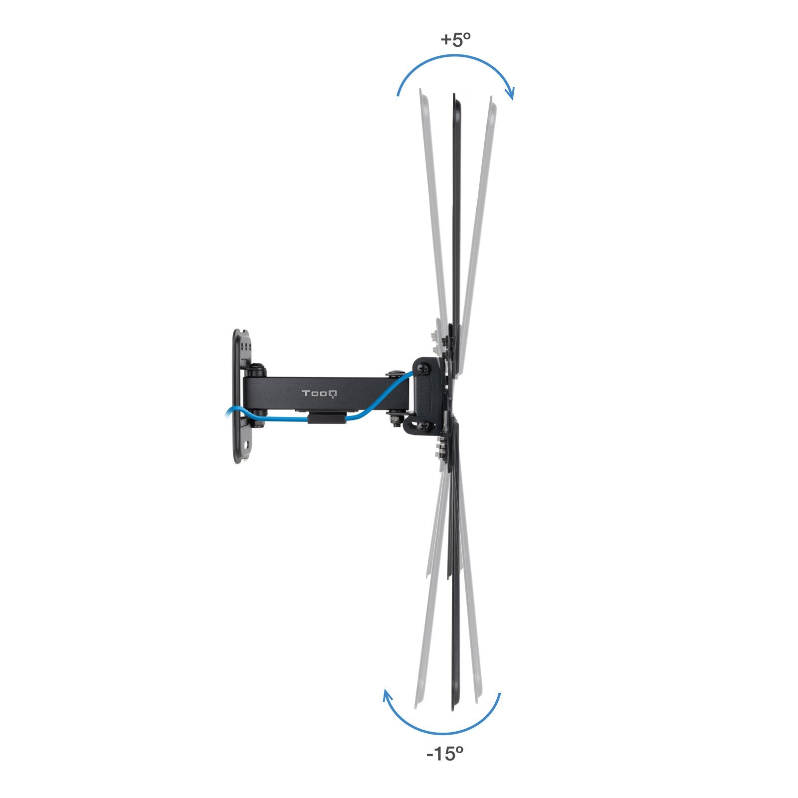 Soporte Pared Pantallas 13-55" Gira/Incli Negro