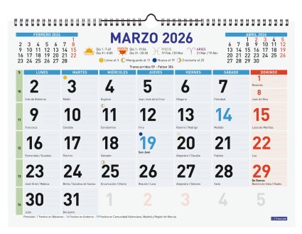 EAN 8422952403470 - Finocam 781400026 calendario imagen 3