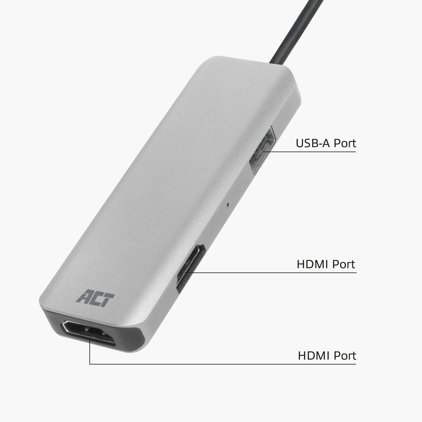 Adaptador Act Connectivity Usb C A 2 Hdmi 4k Usb A