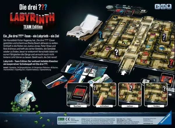 Ravensburger Los Tres ??? Labyrinth - Edición De Equipo, Juego De Mesa 22685