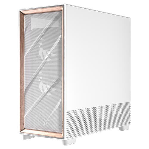 Caja Pc Antec Flux Pro_euv Wood Atx 2xusb3.0 Sin Fuente Blanco