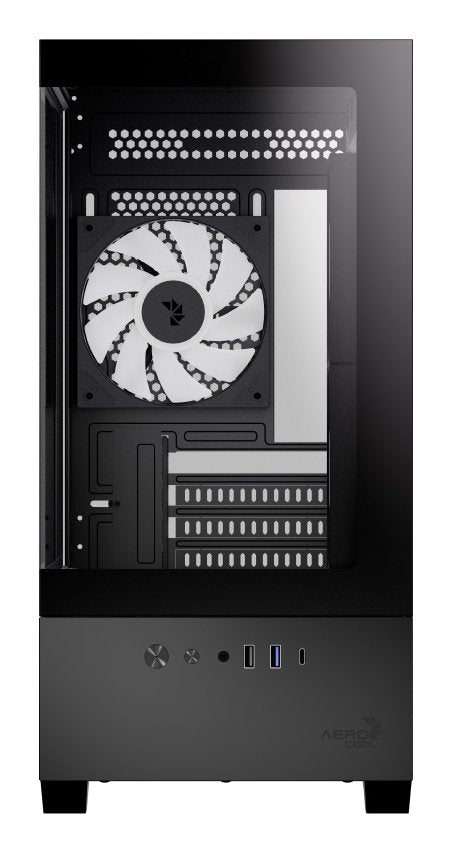 Caja Micro-Atx Aerocool P300d Digi Argb Cristal Templado Pr