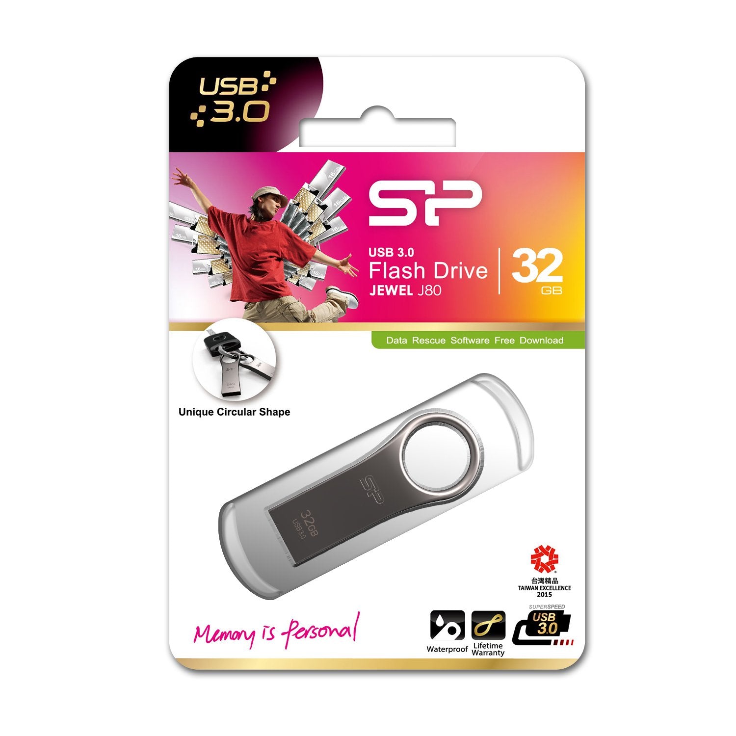EAN 0886576014081 - Silicon Power Jewel J80 unidad flash USB 32 GB USB tipo A 3.2 Gen 1 (3.1 Gen 1) Titanio imagen 5