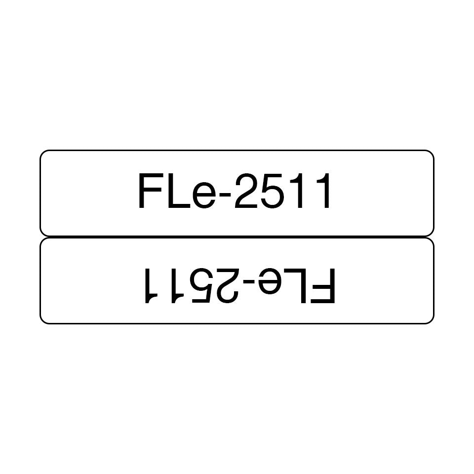 Brother Fle-2511 Negro On Blanco Flag Tape For Brother P-Touch D800w P900w P950nw