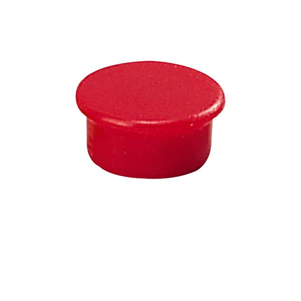 Dahle 95513 Pack De 10 Imanes Para Pizarra Blanca - Diametro De 13mm - Color Rojo