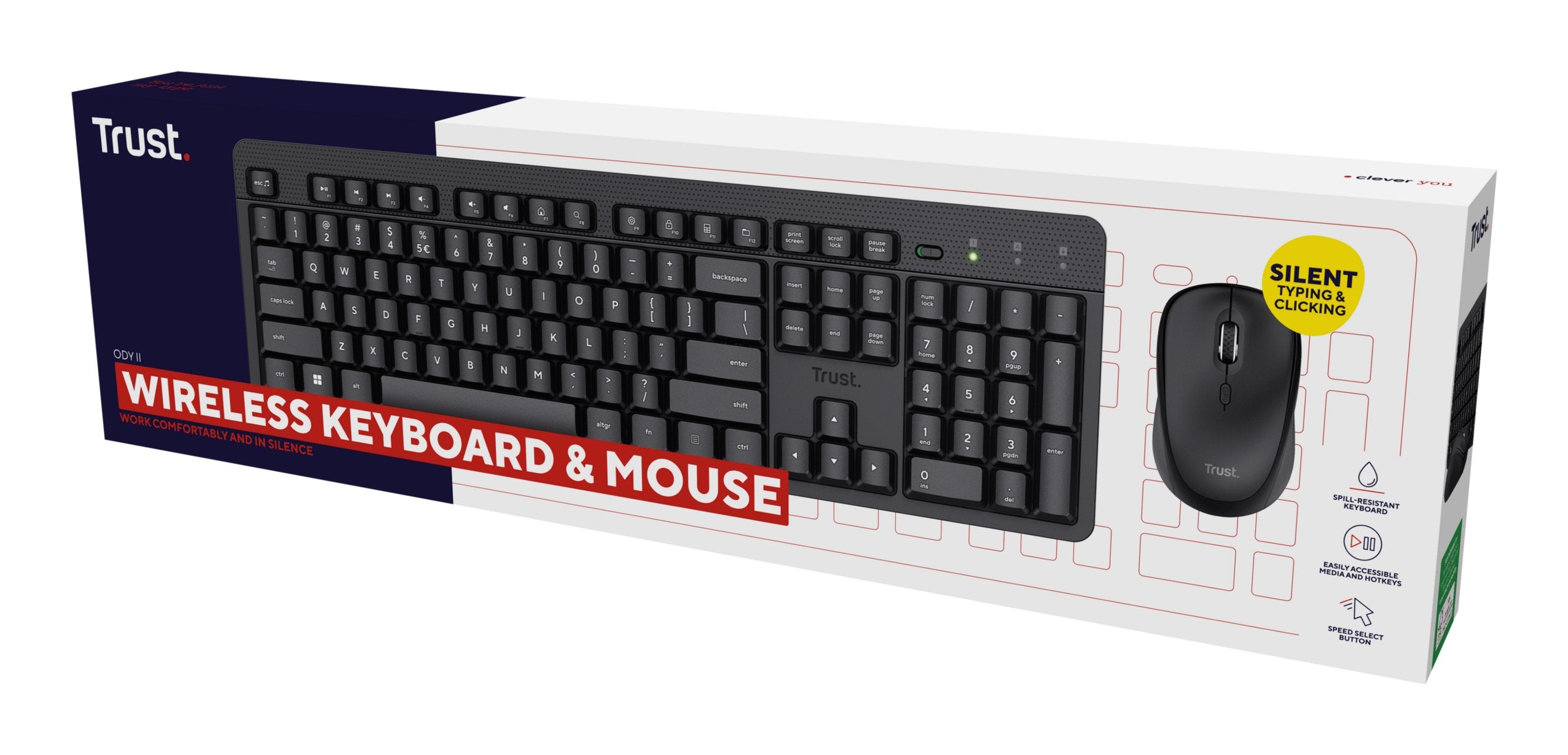 EAN 8713439250183 - Trust Ody II teclado Ratón incluido Universal RF inalámbrico QWERTY Inglés de EE. UU. Negro imagen 7
