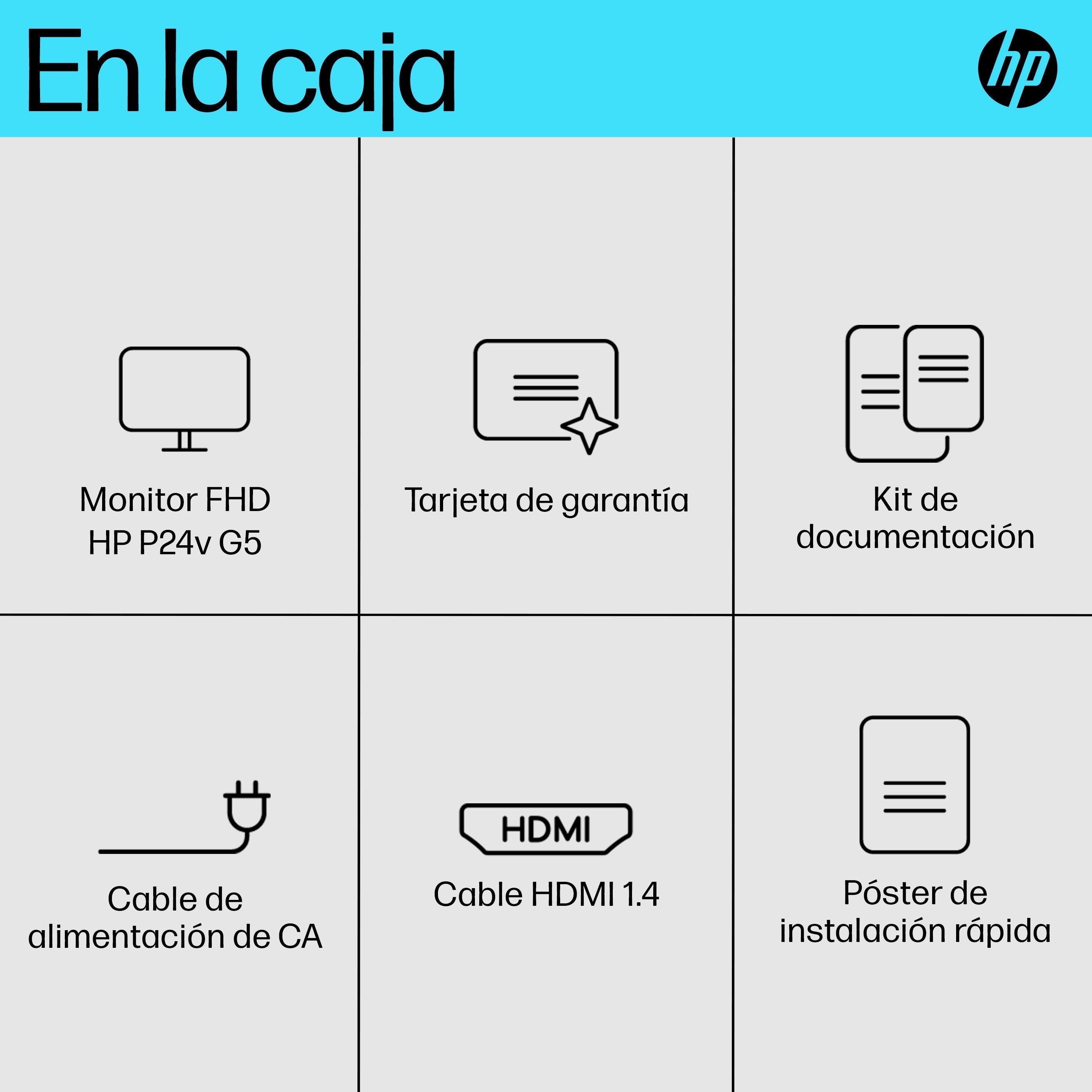 EAN 5715063139431 - HP P24v G5 FHD Monitor pantalla para PC 60,5 cm (23.8") 1920 x 1080 Pixeles Full HD LCD Negro imagen 7