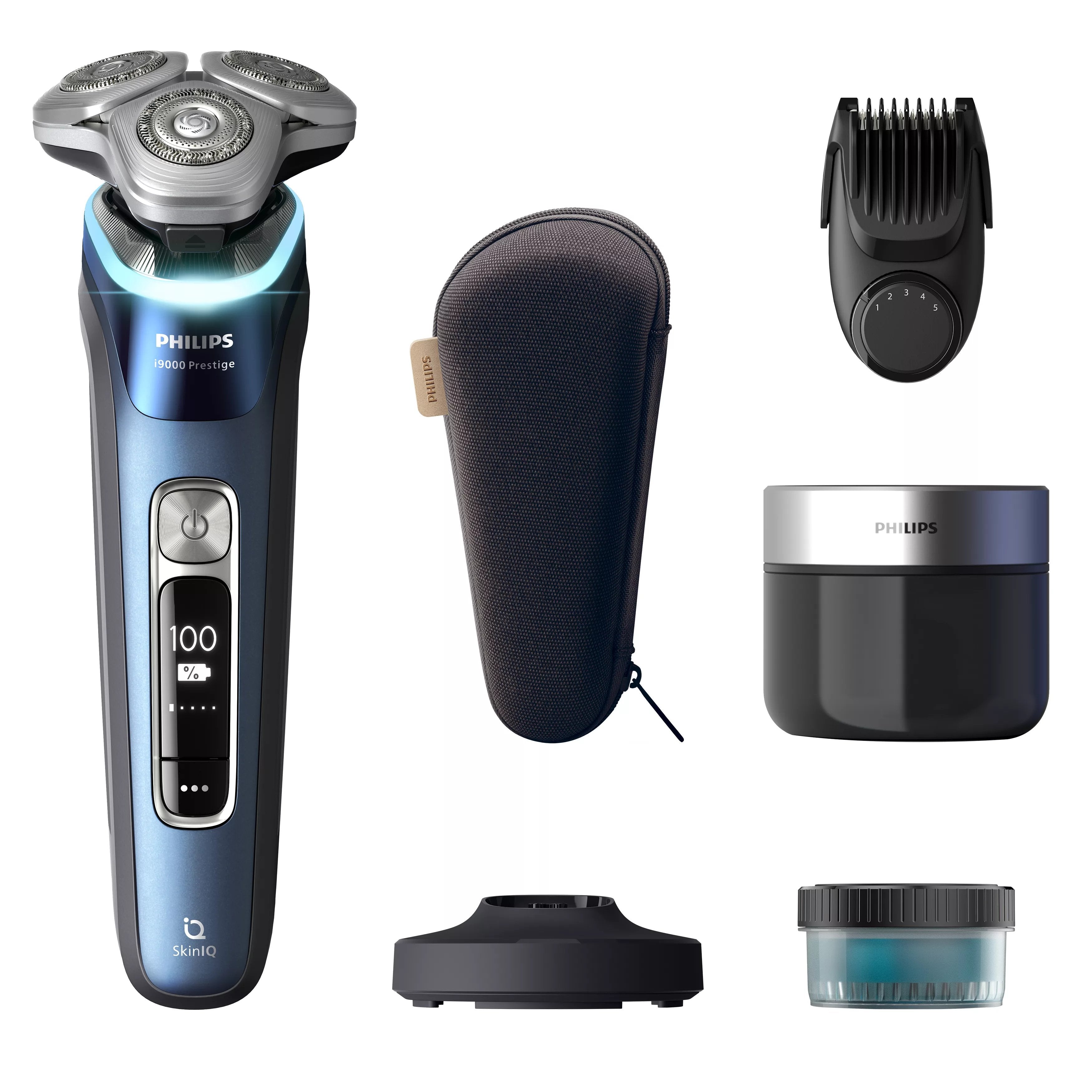 EAN 8720689030120 - Philips XP9201/33 afeitadora Máquina de afeitar de rotación Recortadora Azul imagen 2