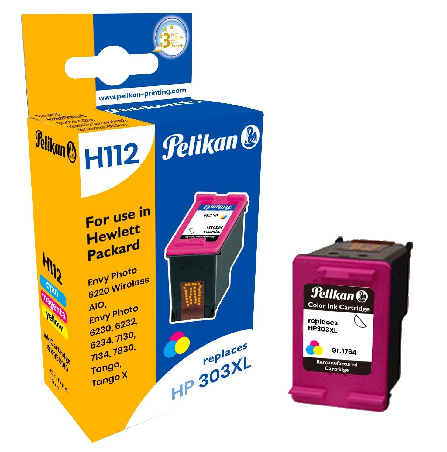 Toner Pelikan Hp 303xl Multi-Pack C M Y