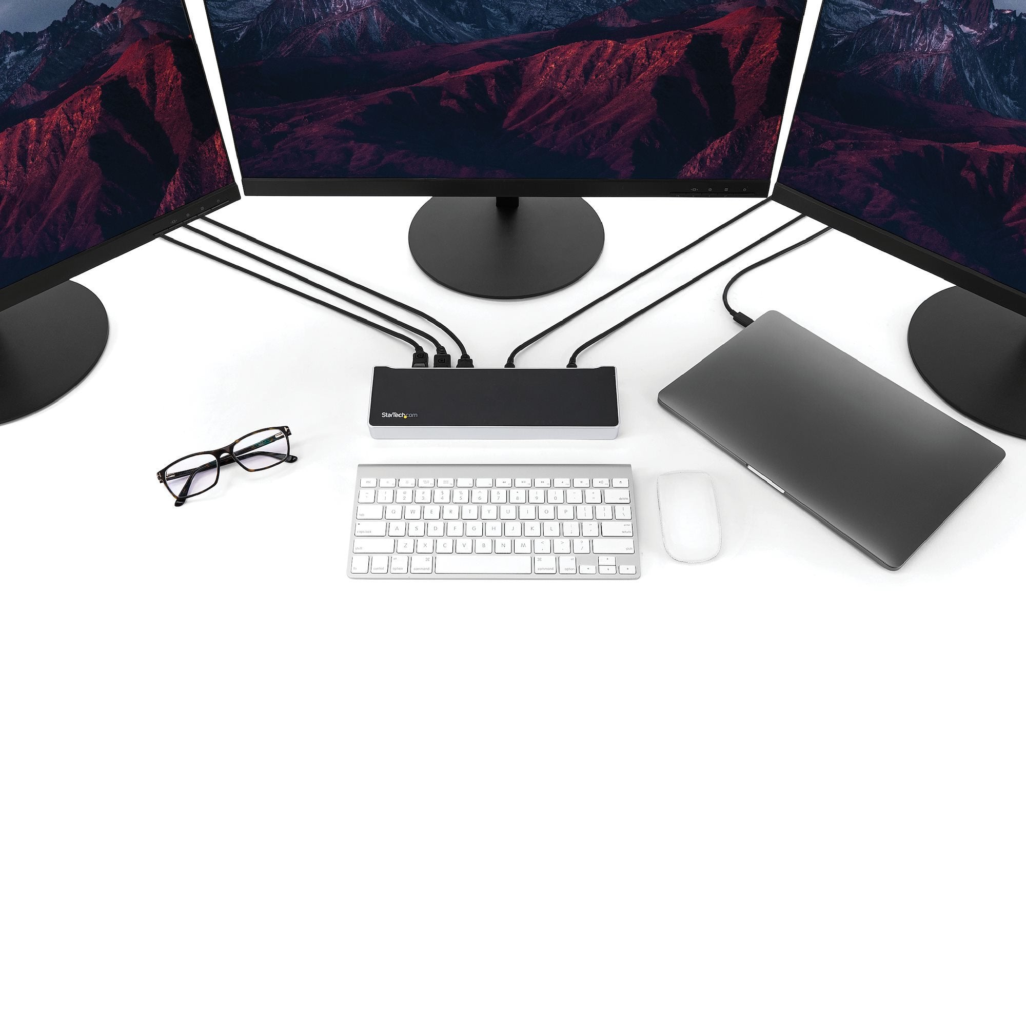 Startech Dock Usb-C Para Tres Monitores 4k Con 5 Puertos Usb 3.0