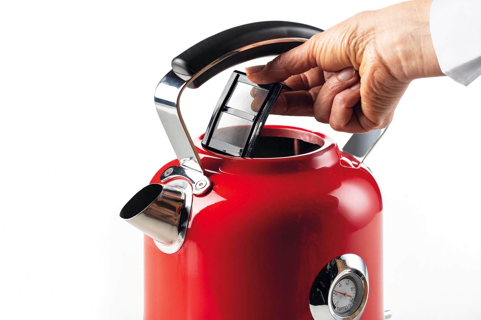 Hervidor De Agua Ariete 2854 1,7 L 2000 W Negro, Rojo